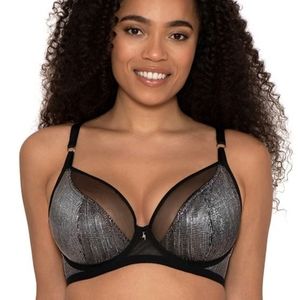 Curvy Kate Sparks Fly plunge bra in silver